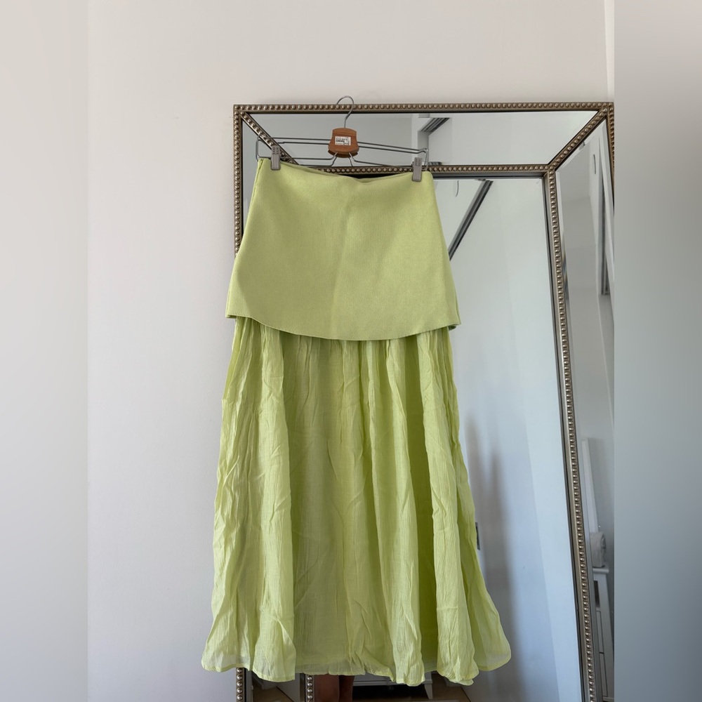 Zara MIXED PLEATED KNIT SKIRT